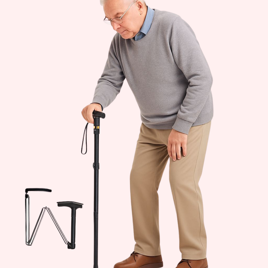 Baston Metalico Plegable Y Ajustable